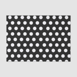 White & Black Large Medium Polka Dot Party Tissuepapier