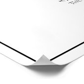 White Black Leafy Crest Monogram Unplugged Wedding Poster (Hoek)