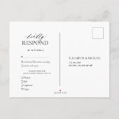 White Black Leafy Crest Monogram Vertraging Datum Uitnodiging Briefkaart (Achterkant)