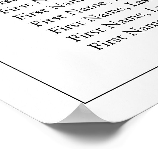 White Black Leafy Crest Monogram Weddenschap Poster (Hoek)