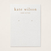 White Black Leather (afbeelding) Earring Display K Visitekaartje