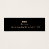 White Black Leather Stud Earling Display Card Mini Visitekaartjes (Achterkant)