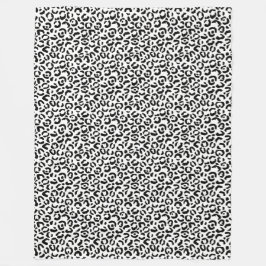 White Black leopard Print Fleece Deken