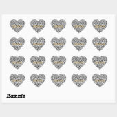White Black leopard print Gold Glitter Dream Hart Sticker (Vel)