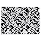 White Black leopard Print Groot Cadeauzakje (Achterkant)