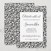 White Black leopard Print Kaart (Voorkant / Achterkant)