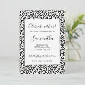 White Black leopard Print Kaart (Staand voorkant)