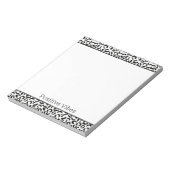 White Black leopard Print Notitieblok (Linkerzijde)