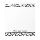 White Black leopard Print Notitieblok (Voorkant)