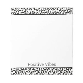 White Black leopard Print Notitieblok
