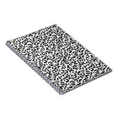 White Black leopard Print Notitieboek (Rechterzijde)