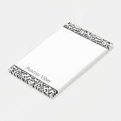 White Black leopard Print Post-it® Notes (Schuin)