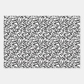 White Black Leopard Zebra — Dierenafdrukken Inpakpapier Vel (Voorkant)