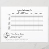 White Black Lijst Script Logo Appointplan (Achterkant)