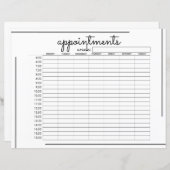 White Black Lijst Script Logo Appointplan (Voorkant / Achterkant)