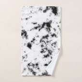 White Black Marble Paint Splash Abstract Bad Handdoek (Handdoek)