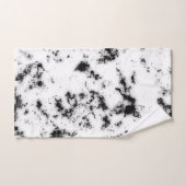 White Black Marble Paint Splash Abstract Bad Handdoek (Handdoek)