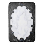 White & Black Marble Sphere Graphics Bath Mat (Voorkant Verticaal)