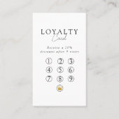  White & Black  Minimal Salon QR Code Loyalty Visitekaartje (Voorkant)