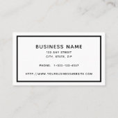 White Black Minimal Visitekaartje (Achterkant)