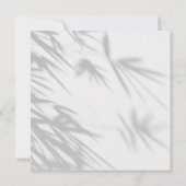 White Black Minimalist Wedding Invitation, foto Kaart (Achterkant)