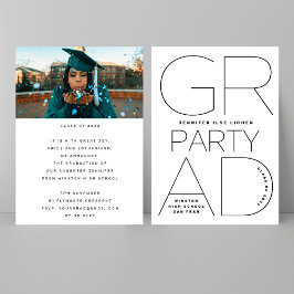 White Black Modern Minimal voor Afstudeerder op sc Kaart