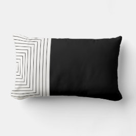 White Black Nested Squares Kussen