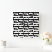 White & Black Pattern Citroen 2CV Vierkante Klok (Huis)