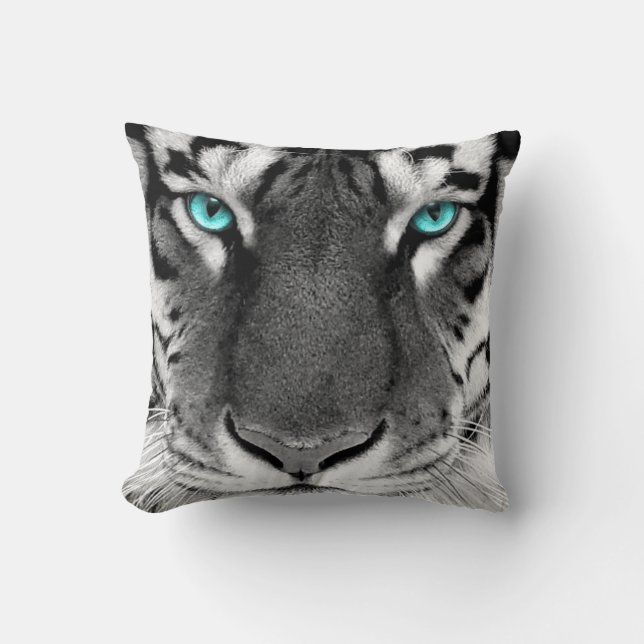 White Black Pattern Pillow Kussen (Voorkant)