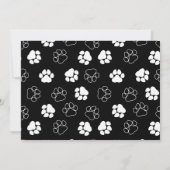 White Black Paw Prints Certificate of Adoption (Achterkant)