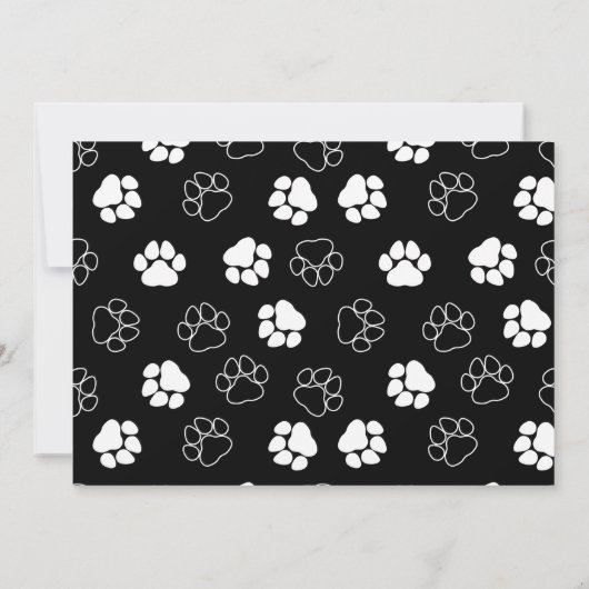 White Black Paw Prints Certificate of Adoption (Achterkant)