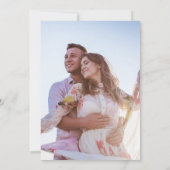 White Black Photo Wedding Invitation Kaart (Achterkant)