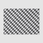 White & Black Pied De Poule Pattern Tissuepapier (Voorkant)