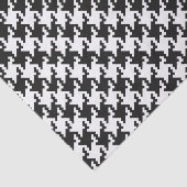 White & Black Pied De Poule Pattern Tissuepapier (Detail)