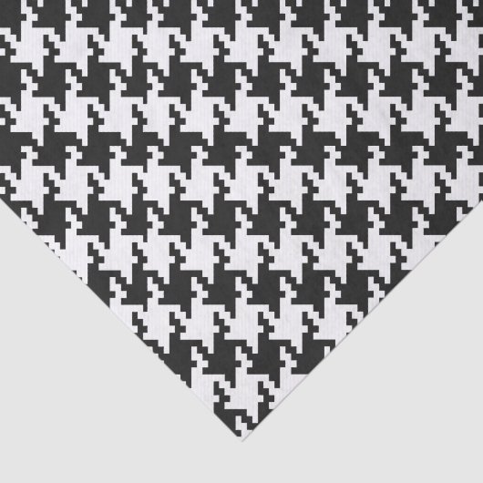 White & Black Pied De Poule Pattern Tissuepapier (Detail)