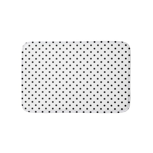 White/Black Polka Dots Bath Mat (Voorkant)