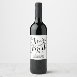 White & Black PROOST OP DE BRUID Bridal Wine Wijn Etiket