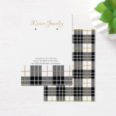 White Black Pset Tartan Earring Background Visitekaartje (Bureau)