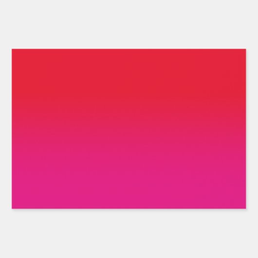 White Black Red en Hot Pink Ombre Mix Inpakpapier Vel (Voorkant 3)