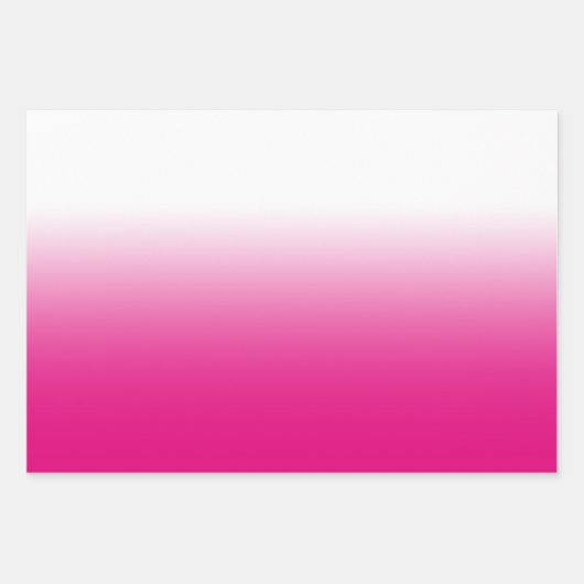 White Black Red en Hot Pink Ombre Mix Inpakpapier Vel (Voorkant)