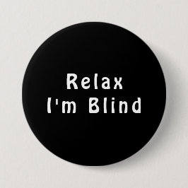 White Black Relax Joke Eye Doctor Button
