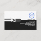 White Black Retro Columns Grey Arrows Logistics Visitekaartje (Achterkant)