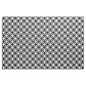 White Black Retro Squares Triangles Pattern Stof (Yard (91,4 cm))