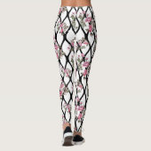 White/Black Roos Design Women's Leggings (Achterkant)