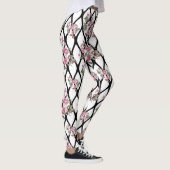 White/Black Roos Design Women's Leggings (Rechts)