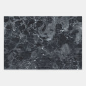 White Black Roos Gold Marble Texture Inpakpapier Vel (Voorkant 2)
