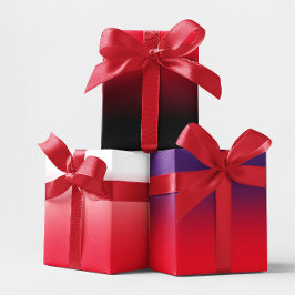 White Black Royal Paars en Red Ombre Mix Inpakpapier Vel