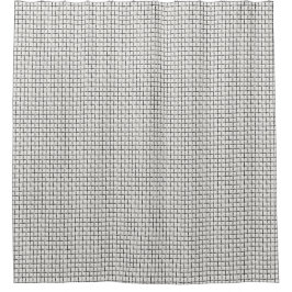 White & Black scandinavian checks  Douchegordijn