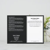 White Black Simple Border Brochure (Staand voorkant)