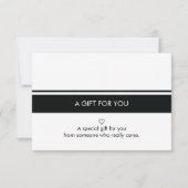 White Black Simple Border Gifcard (Voorkant)